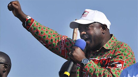 el presidente de Burundi, Pierre Nkurunziza Los militares del golpe de Estado en Burundi anuncian su rendición